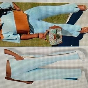 Women's Wild Fable jogger pants size xs side pockets blue w white & brown Stripe